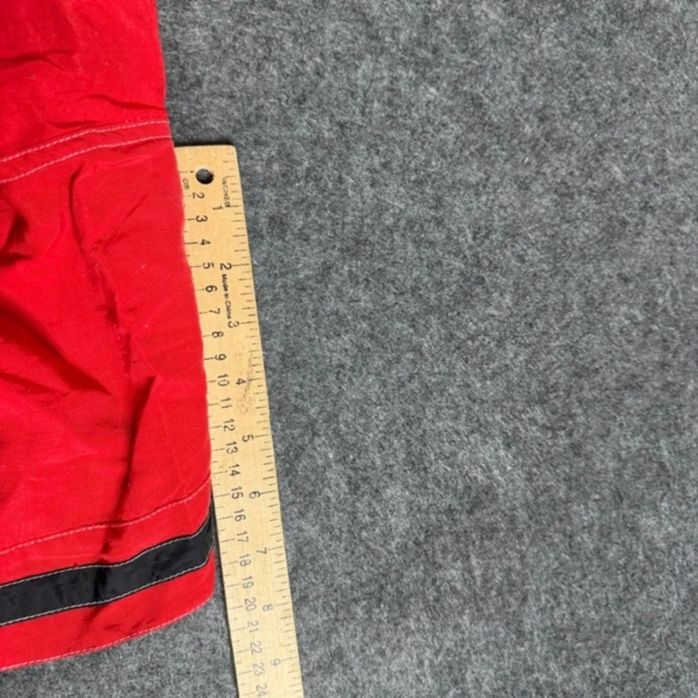 Starter Mens Red Nylon Swim Trunks Cargo‎ Pocket Mesh Lined XL 0115